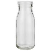 Glas m/klart plastiklåg 250 ml