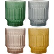 Drikkeglas 4 ass farver m/bobler