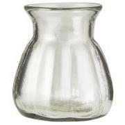 Vase w/wide grooves hand-blown opening Ø:7.3 cm