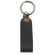 Key ring w/black leather strap
