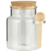 Glass jar w/cork and wooden spoon 300 ml