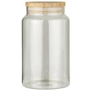 Glass jar w/bamboo lid 1000 ml