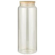 Glass jar w/bamboo lid 1750 ml