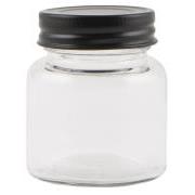 Glass jar mini Sevilla w/black lid, 80 ml