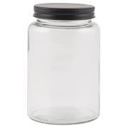 Glass jar large Sevilla w/black lid, 550 ml