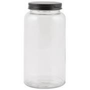 Glass jar X-large Sevilla w/black lid, 800 ml