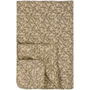 Quilt cremefarvet m/brune blomsterranker