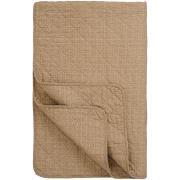 Quilt beige m/små brune blomster