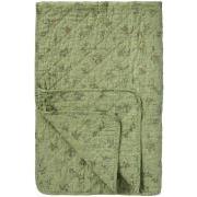 Quilt grøn m/blomsterranker