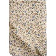 Quilt m/lilla og brune blomster