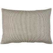 Cushion cover quilted white and dark grey stripes