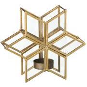 Stage t/fyrfadslys m/glas stjerneformet