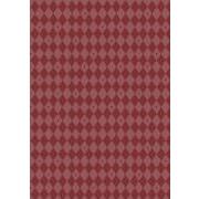 Papirrulle harlekin m/hjerter rød/dessert rose