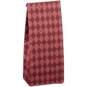Klodsbundspose harlekin m/hjerter rød/dessert rose 100 stk