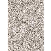 Papirrulle brun paisley 5 m/rulle