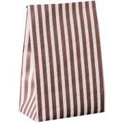 Klodsbundspose brune striber tekstil-look 100 stk