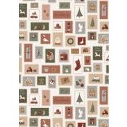 Paper roll Christmas stamps