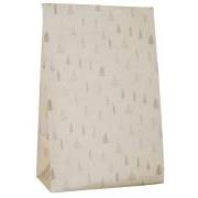 Paper bag Christmas trees on beige background 100 pcs