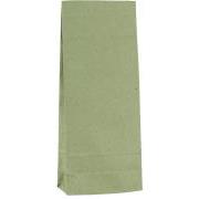 Paper bag plain light green recycled Kraft paper 100 pcs
