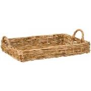 Bakke aflang m/hanke rattan