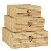 Box set of 3 bamboo natural