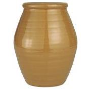 Skjuler m/riller krakeleret glasur mustard
