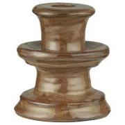 Candle holder f/2.2 cm candle Milan brown low model