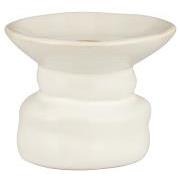 Candle holder f/2.2 cm candle wide edge Blanche