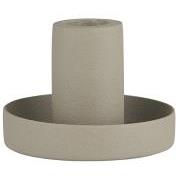 Candle holder f/taper candle ash grey
