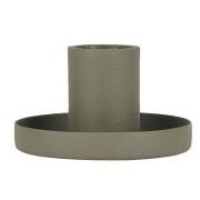 Candle holder f/dinner candle dusty green