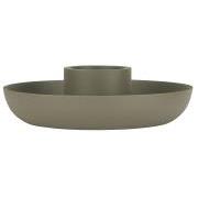 Candle holder f/3.8 cm candle dusty green