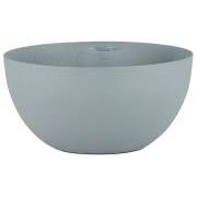 Candle holder f/dinner candle bowl-shaped blue