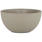 Candle holder f/dinner candle bowl-shaped ash grey