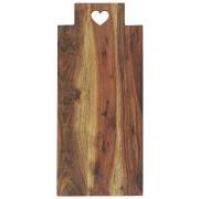 Cutting board w/heart hole oiled acacia wood