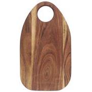 Cutting board w/large hole oiled acacia wood