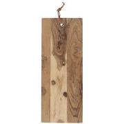 Tapas board oblong rectangular w/leather string acacia wood