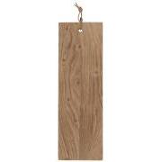 Tapas board oblong rectangular w/leather string acacia wood