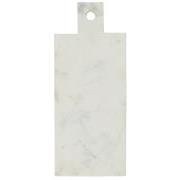Tapas board rectangular w/handle white marble