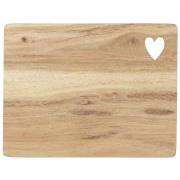 Cutting board w/carved heart acacia wood