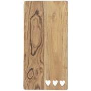 Cutting board w/carved hearts acacia wood