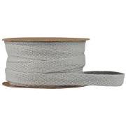 Cotton ribbon on spool 5 m ash grey