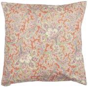 Cushion cover Anita orange w/paisley pattern