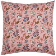 Cushion cover Amanda coral almond w/blue flowers