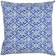 Cushion cover Anastacia blue w/white block pattern