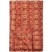 Quilt Bella rød m/jordtonet mønster