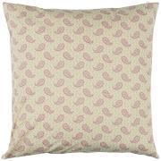 Cushion cover beige w/light pink/grey paisley pattern