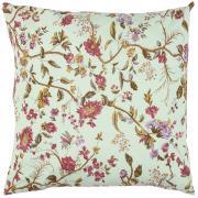Cushion cover Alexandra turquoise w/lilac/light pink flowers