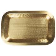Tray w/leaf pattern antique brass finish