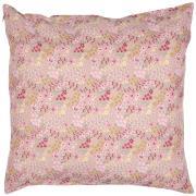 Cushion cover Ava coral almond w/green, light pink and yellow flowers
