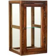 Glaskabinet m/glas på 4 sider og 1 glashylde UNIKA